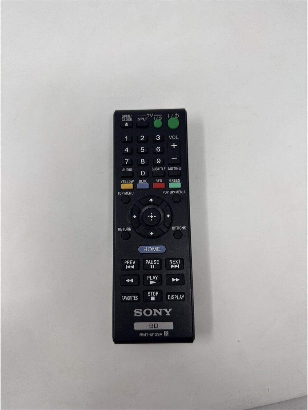 Genuine Sony RMT-B109A Remote RMTB109A BD Blu-Ray DVD Remote Control Untested